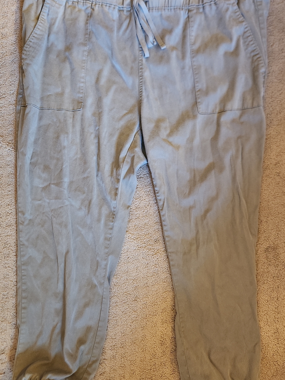 Army Green Women's Drawstring Joggers - Casual Comfort